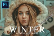 50 winter photoshop actions bundle icon