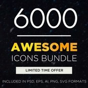 Awesome icons bundle 6000 icons 442434 logo icon