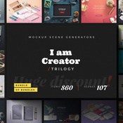 L store i am creator trilogy scene creator psd graphics mockups bundle icon