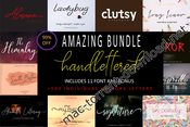 Amazing bundle handlettered icon