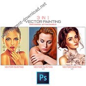 3_in_1_vector_painting_photoshop_action_bundle_icon.jpg 3 in 1 vector painting photoshop action bundle icon