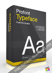 Pixel film studios profont typeface for fcpx icon