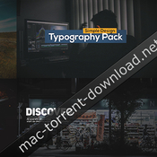 Animated typography titles icon