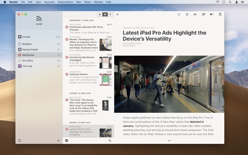 Reeder 4 Screenshot 1