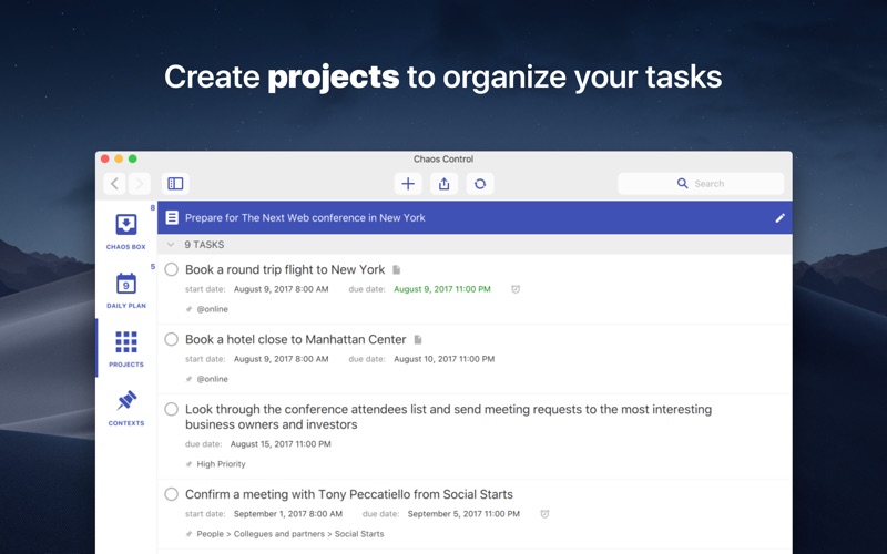 Chaos Control™: GTD Organizer Screenshot 2