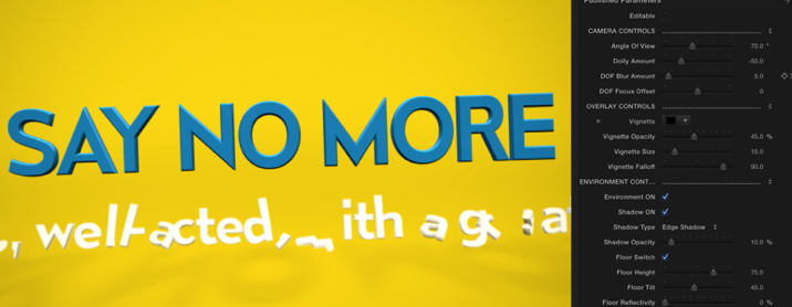 Utilizes Full 3D Text with Animations