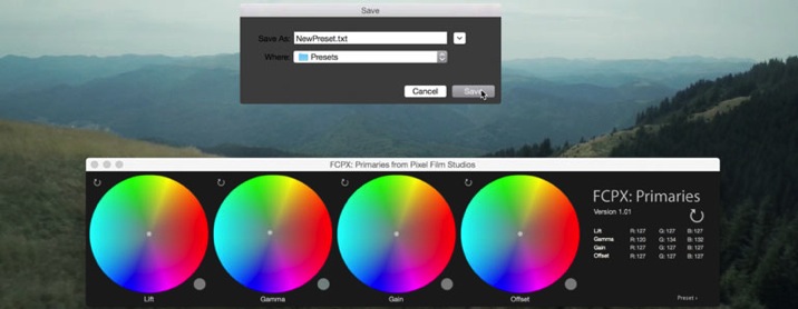 Create and Save Custom Presets