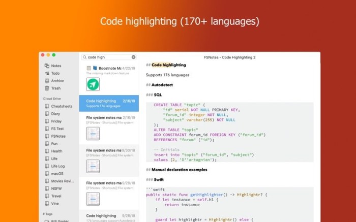 FSNotes Screenshot 3
