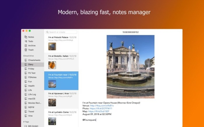 FSNotes Screenshot 1