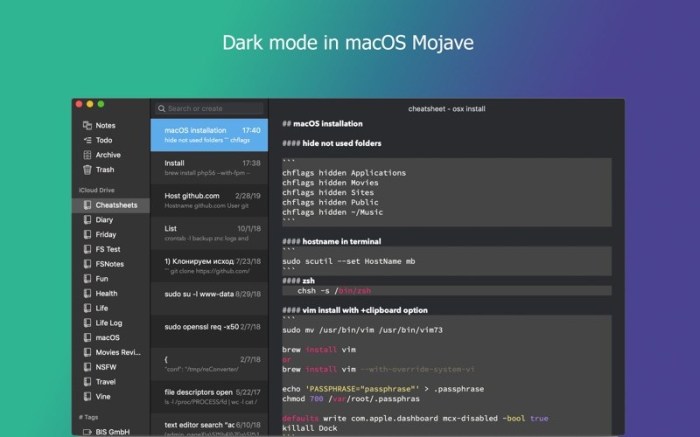FSNotes Screenshot 2