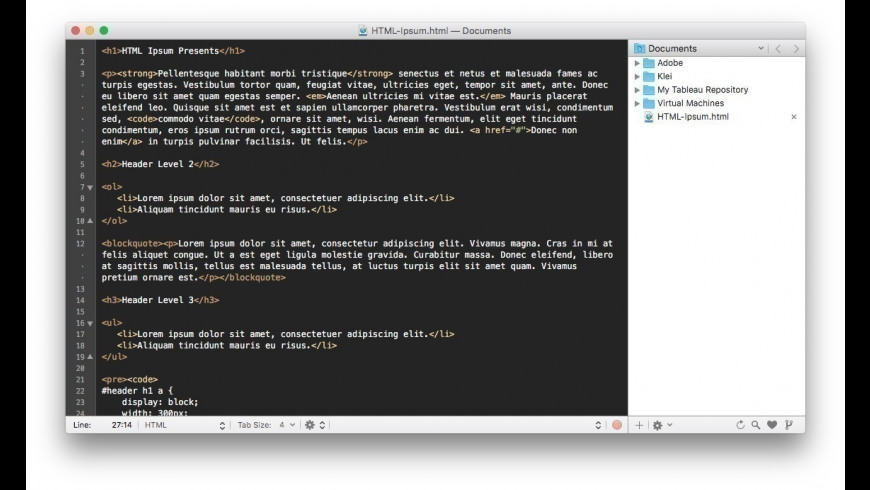 TextMate 20 RC 31 Screenshot 01
