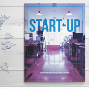Start up business brochure plantilla indd icon