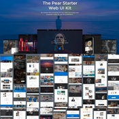 The pear starter web ui kit 25 web templates and 150 unique components psd icon