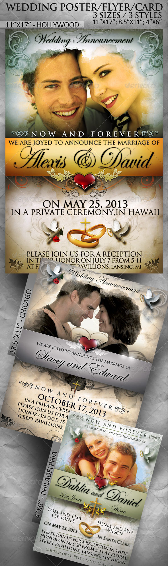 wedding_poster__flyer__card_in_3_sizes