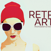 Retro art photoshop action 365811 icon