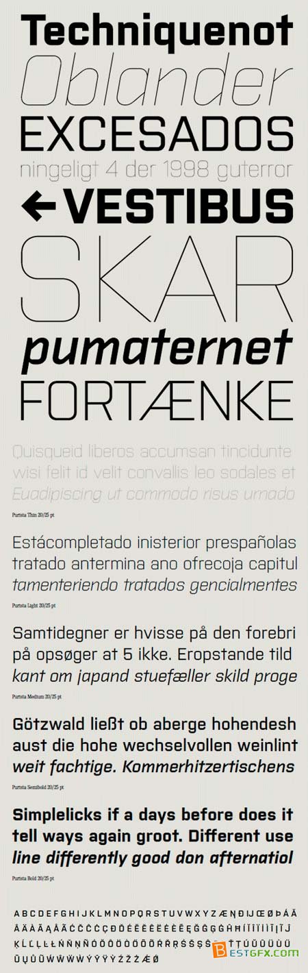 Purista Font Family cap01