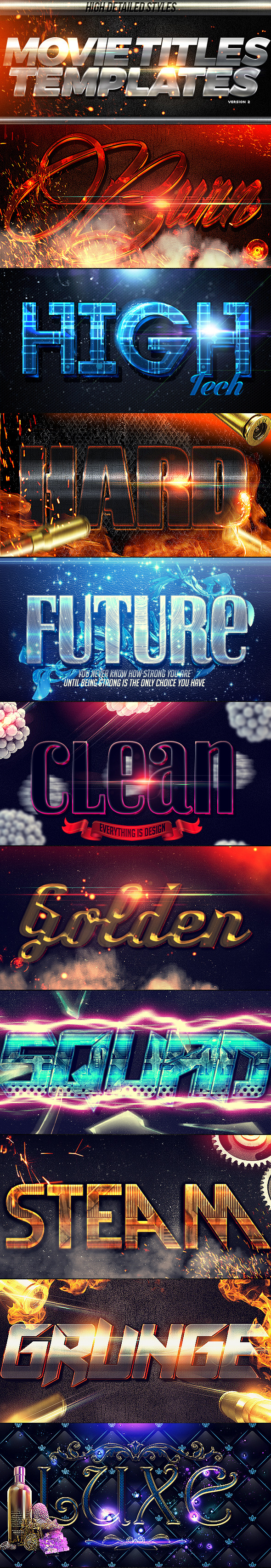 Movie Titles PSD Template 2