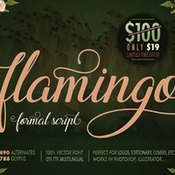 Creativemarket Flamingo formal script 336471 icon