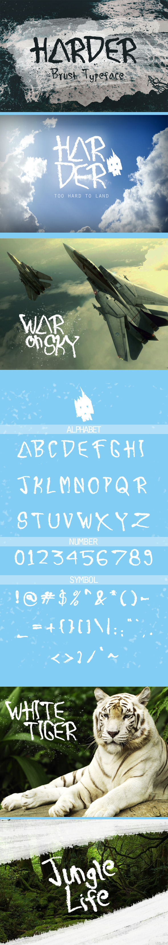 Harder Brush Typeface