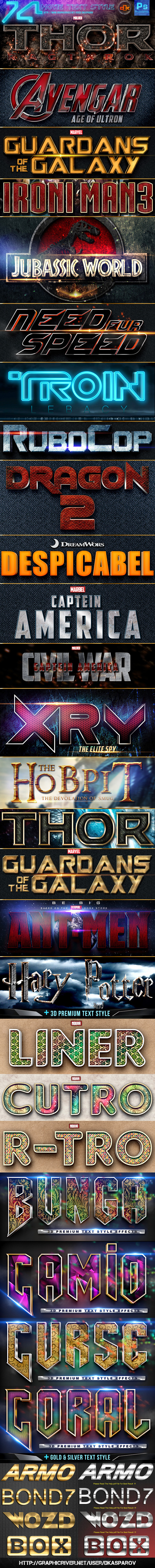 74 Movie Text Style Bundle