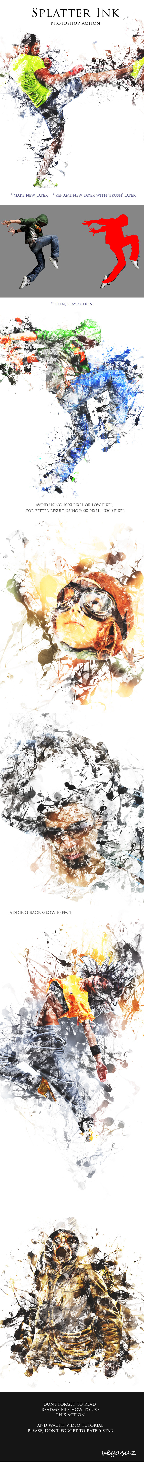 Splatter Ink Photoshop Action