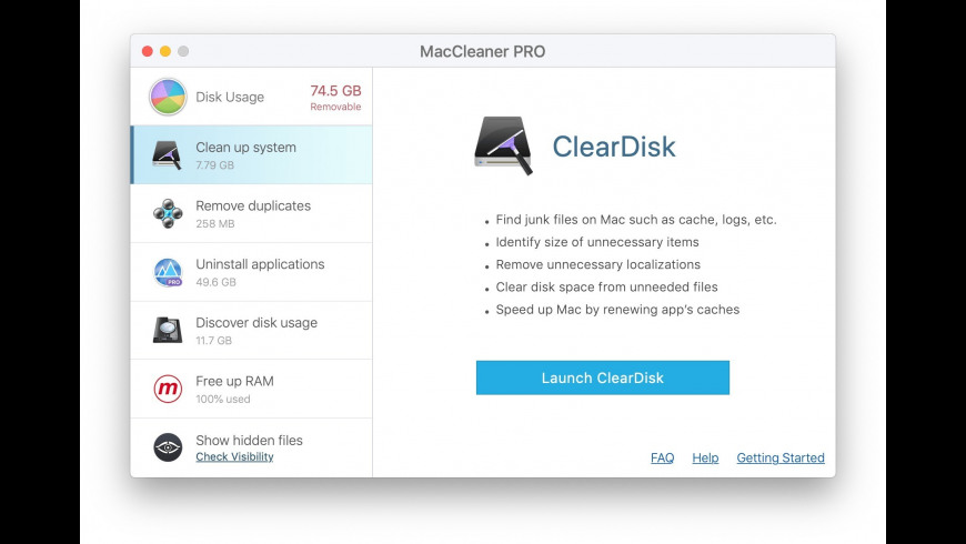 MacCleaner PRO 151 Screenshot 02