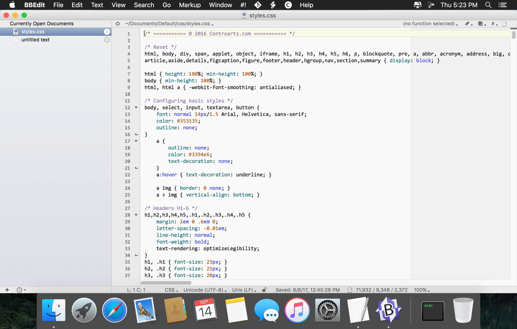 BBEdit 1267 Screenshot 01 11zydcgn