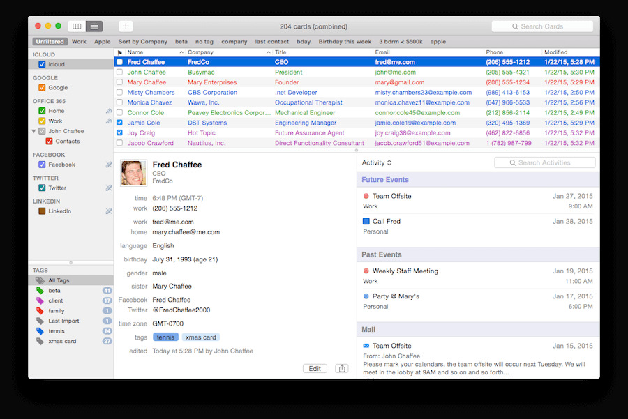 BusyContacts 141 Screenshot 02 ikzebln