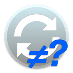 Sync checker utility to verify synchronization between two folders icon