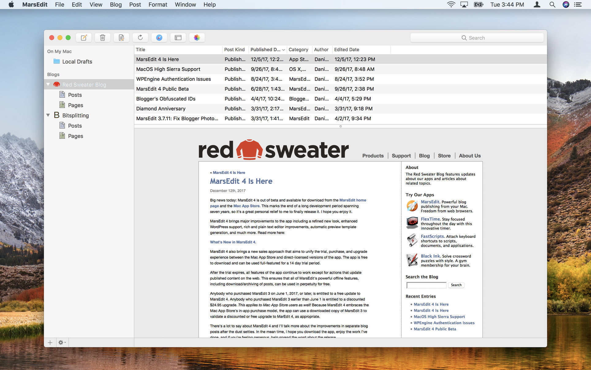 MarsEdit 433 Screenshot 02 oph4riy