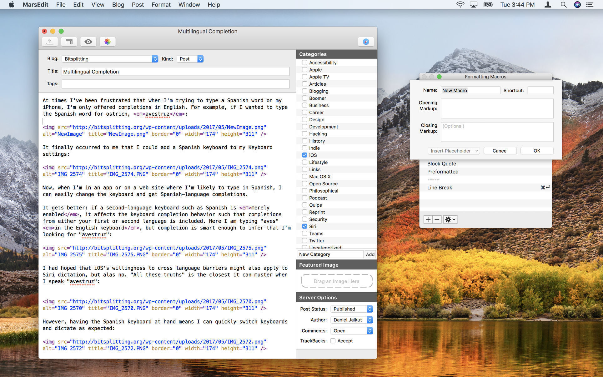 MarsEdit 433 Screenshot 04 oph4riy