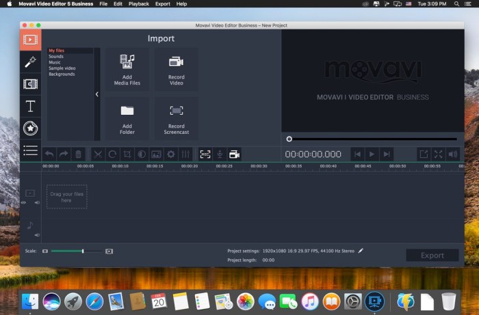 Movavi Video Editor 15 Business 1550 Screenshot 01 liug5uy