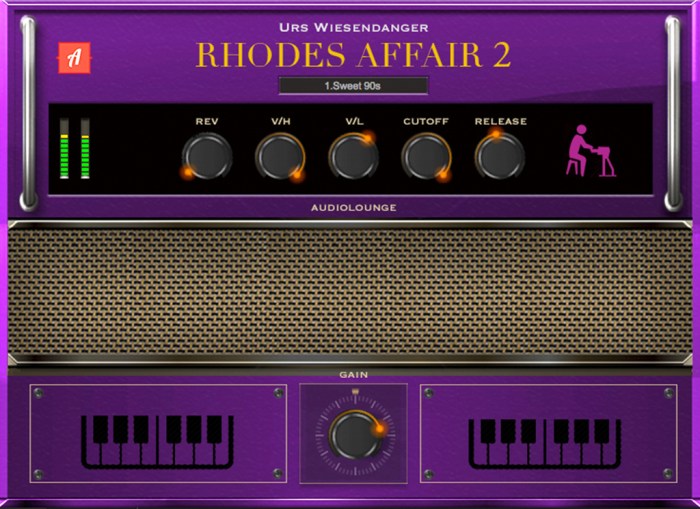 Audiolounge Urs Wiesendanger Rhodes Affair 2 Preset Player AU VST Screenshot 01 re022jy