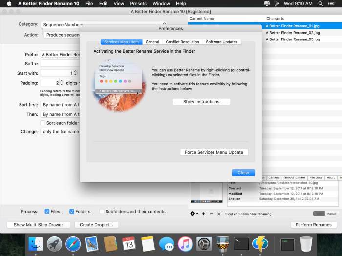 A Better Finder Rename 1100b13 Screenshot 01 pgop2pn