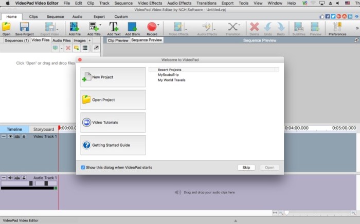 VideoPad Video Editor Screenshot 1 tawjwey