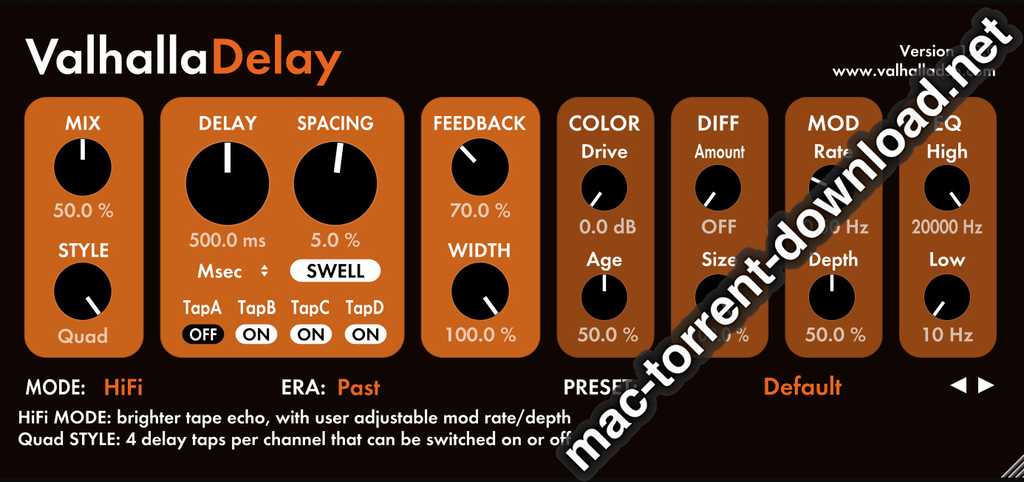 ValhallaDSP ValhallaDelay v112 Screenshot 03 lxsetpy