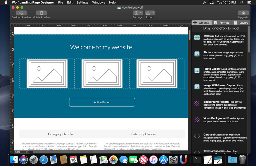 Wolf Landing Page Designer 1362 Screenshot 03 cmsdfry
