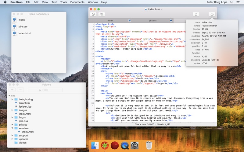 Smultron 10 - Text editor Screenshot 04 tb0hqgy